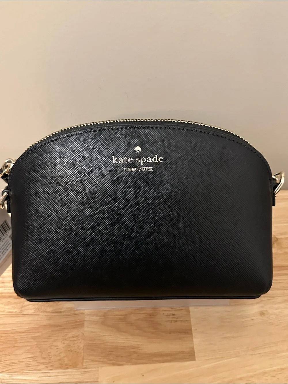 kate spade Black Saffiano Leather Ceossbody with Gold Chain and Leather Strap